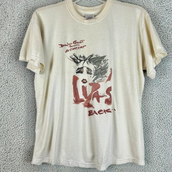 Vintage 80s Liza Minnelli T Shirt Size Large Single Stitch Concert Tee